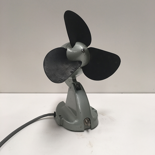 FAN, Desk Fan 1960s - Grey Small Bullet Shape